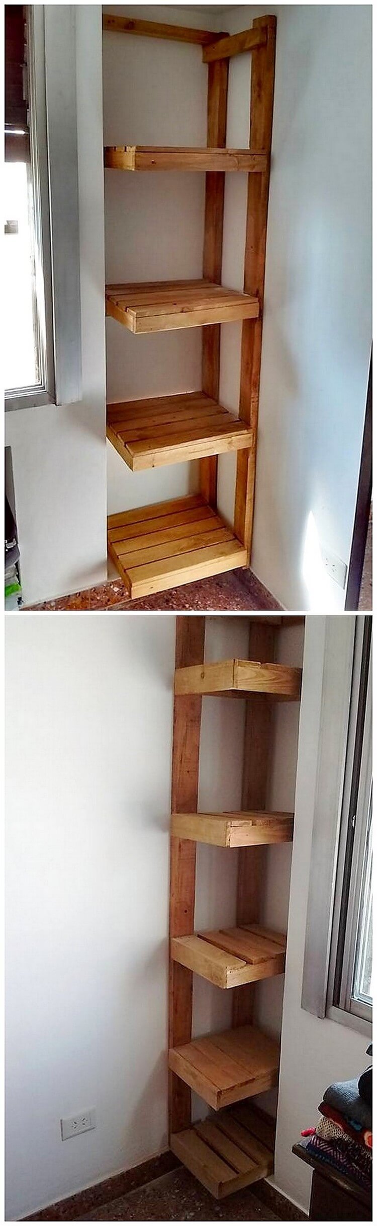 Pallet Corner Shelf