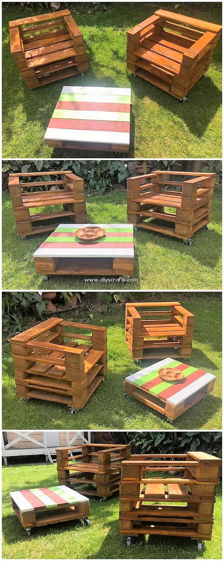 Pallet-Garden-Chairs-and-Table